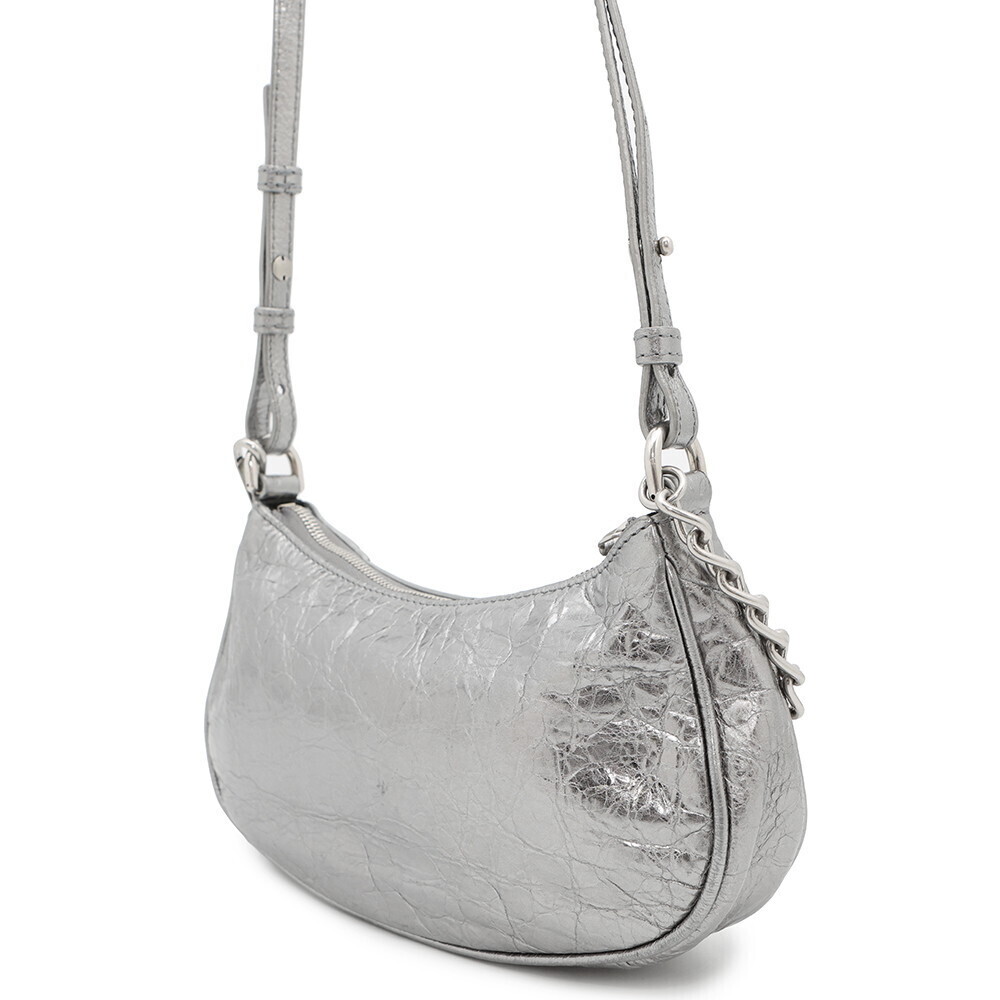 Balenciaga Le Cagole Chain Shoulder Bag silver metallic leather stud - Picture 2 of 12